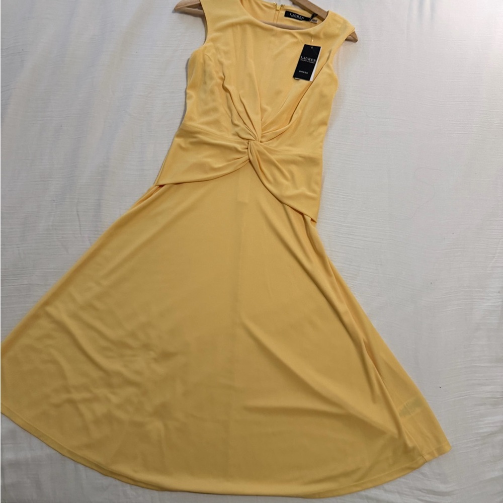 Lauren Ralph Lauren Yellow Midi Dress